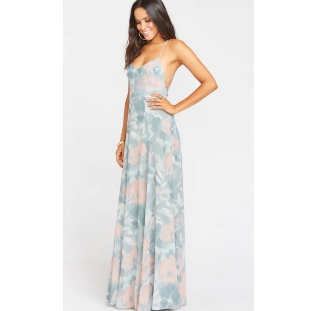Show Me‎ Your Mumu Godshaw Goddess Gown In Sage I Do Floral Dress - Picture 3 of 14